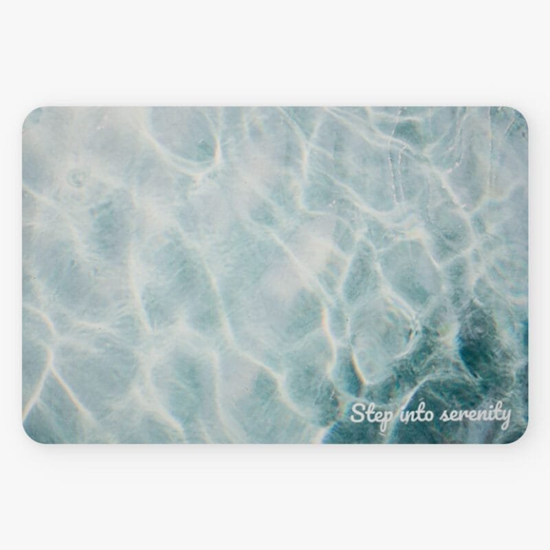 AquaGuard Ocean Waves Mat - Seafoam "Step into Serenity"