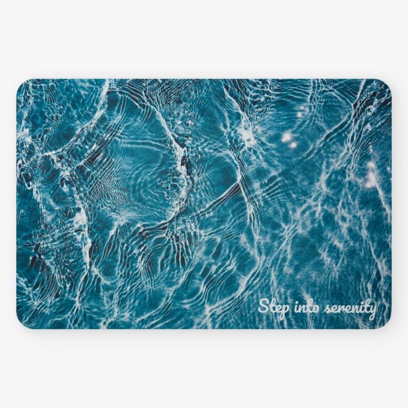 AquaGuard Ocean Waves Mat - Shimmer "Step into Serenity"