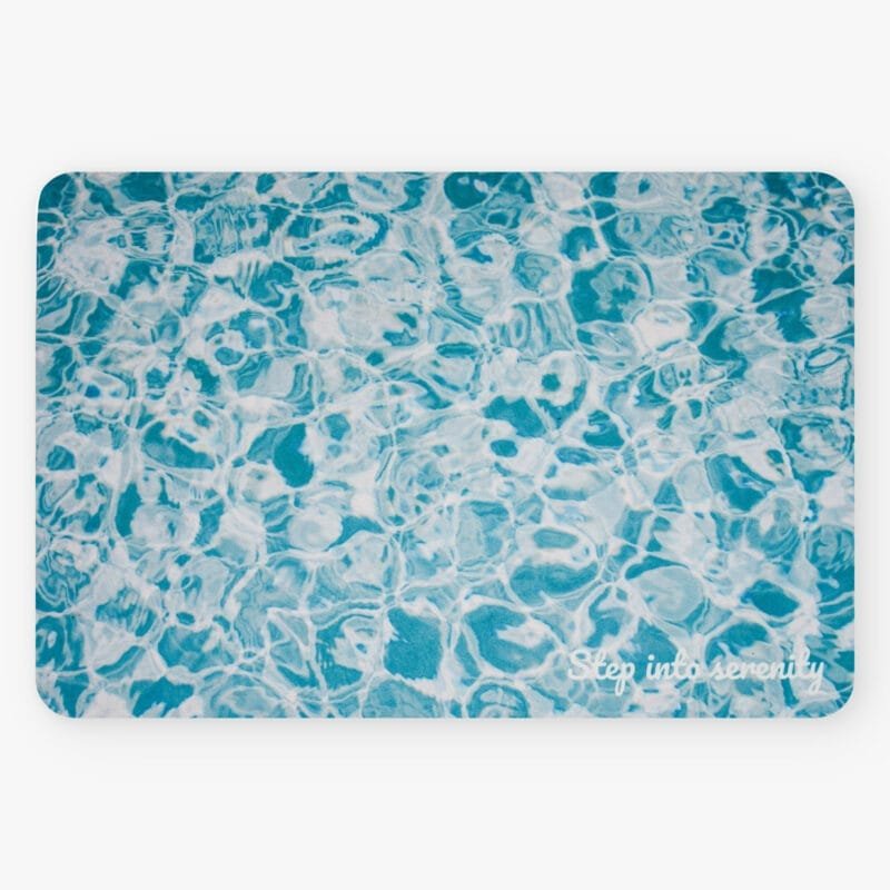 AquaGuard Ocean Waves Mat - Azure "Step into Serenity"